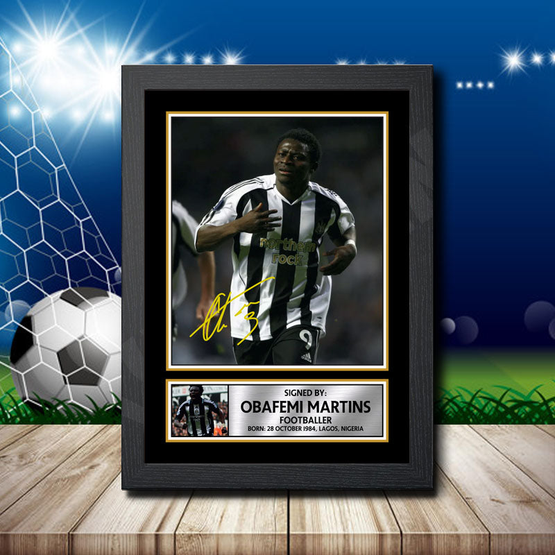 Obafemi Martins 1 Printed Signature Footballers Star Poster Print Framed Wall Art Gift – Obafemi Martins 1 Printed Signature Footballers Star Poster Print