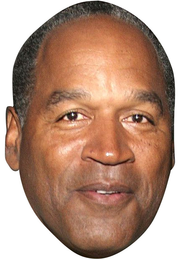 OJ Simpson Face Mask β Fancy Dress Cardboard Costume Mask β OJ Simpson Face Mask