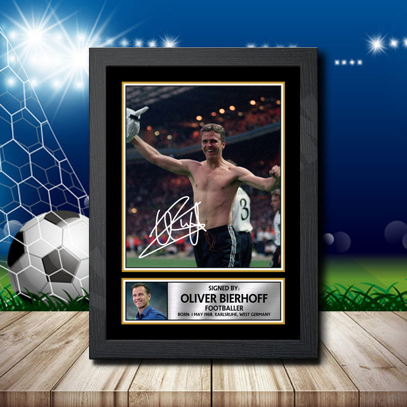 Oliver Bierhoff 2 Printed Signature Footballers Star Poster Print Framed Wall Art Gift – Oliver Bierhoff 2 Printed Signature Footballers Star Poster Print