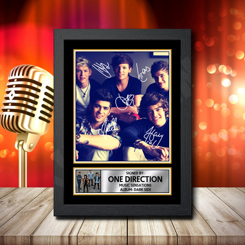 One Direction Dark Side 2 Printed Signature Music Star Poster Print Framed Wall Art Gift – One Direction Dark Side 2 Printed Signature Music Star Poster Print