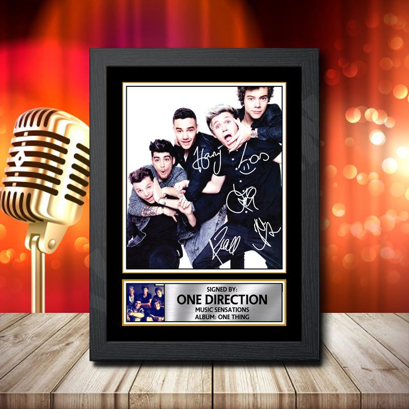 One Direction One Thing 1 Printed Signature Music Star Poster Print Framed Wall Art Gift – One Direction One Thing 1 Printed Signature Music Star Poster Print