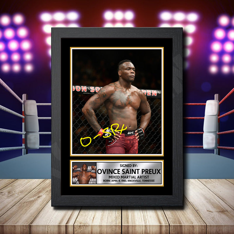 Ovince Saint Preux Printed Signature Ufc Star Poster Print Framed Wall Art Gift – Ovince Saint Preux Printed Signature Ufc Star Poster Print