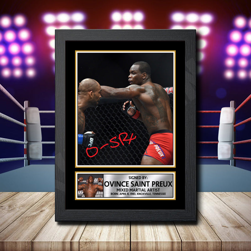 Ovince Saint Preux 2 Printed Signature Ufc Star Poster Print Framed Wall Art Gift β Ovince Saint Preux 2 Printed Signature Ufc Star Poster Print