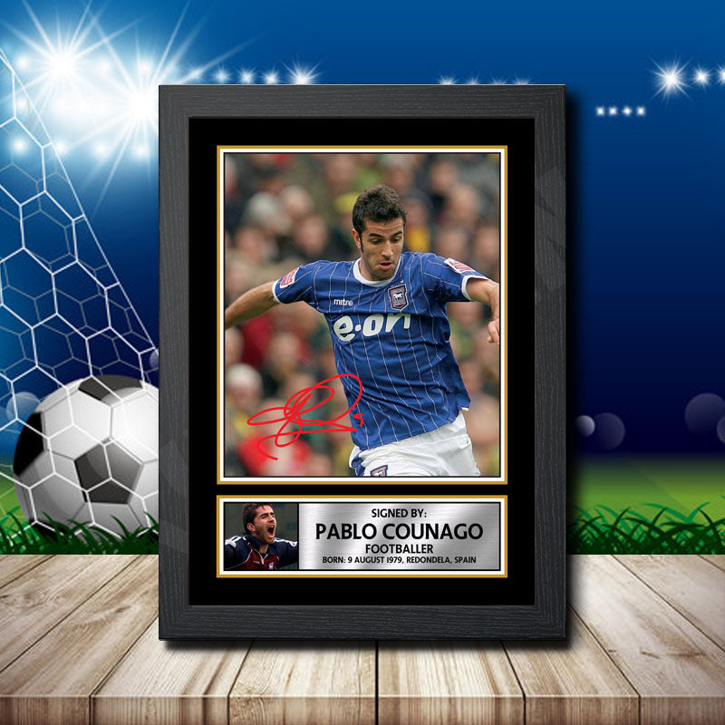 Pablo Counago 2 Printed Signature Footballers Star Poster Print Framed Wall Art Gift β Pablo Counago 2 Printed Signature Footballers Star Poster Print