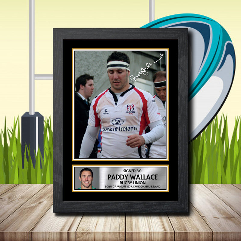 Paddy Wallace 2 Printed Signature Rugby Star Poster Print Framed Wall Art Gift β Paddy Wallace 2 Printed Signature Rugby Star Poster Print