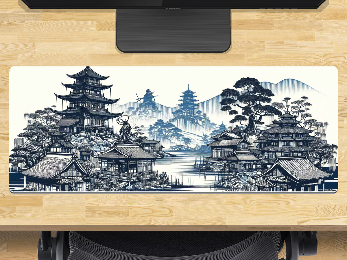 Extra Large Gaming Mouse Mat (800mm x 300mm) - Pagoda 3 β Extra Large Gaming Mouse Mat 800mm x 300mm - Pagoda 3