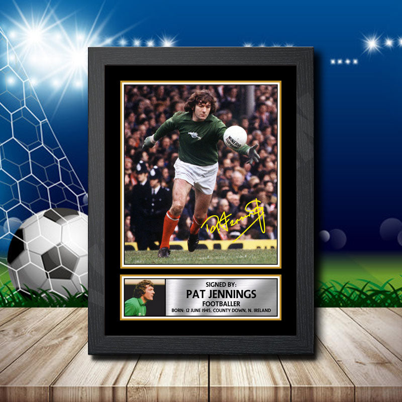 Pat Jennings Printed Signature Footballers Star Poster Print Framed Wall Art Gift – Pat Jennings Printed Signature Footballers Star Poster Print