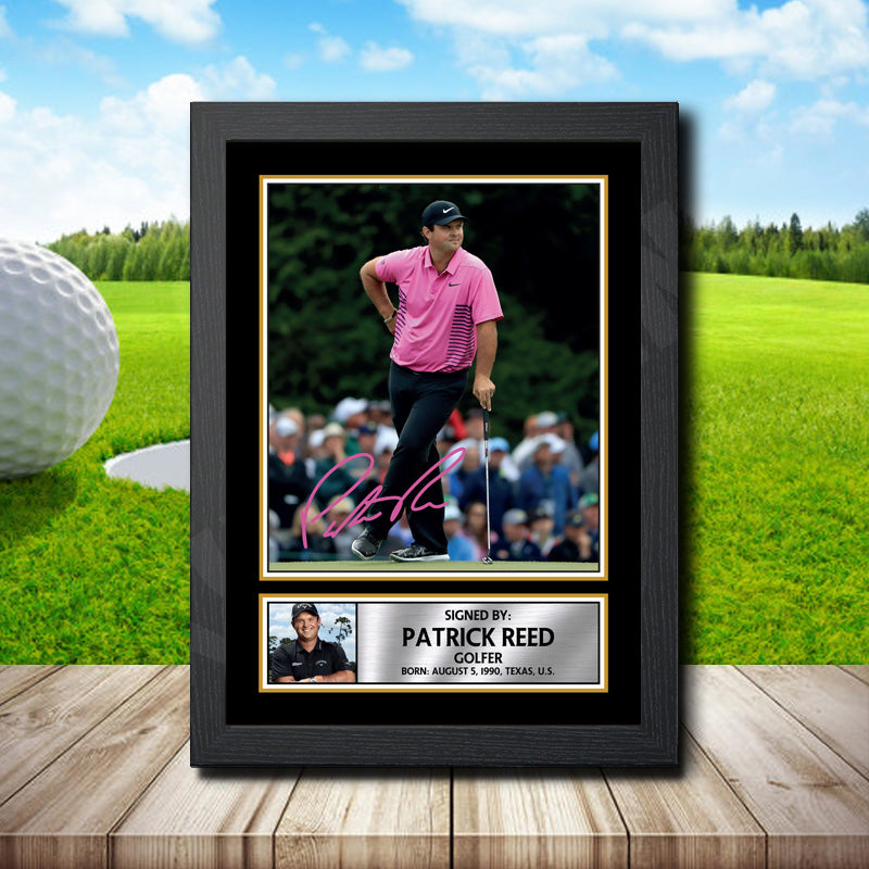 Patrick Reed 2 Printed Signature Golfer Star Poster Print Framed Wall Art Gift β Patrick Reed 2 Printed Signature Golfer Star Poster Print