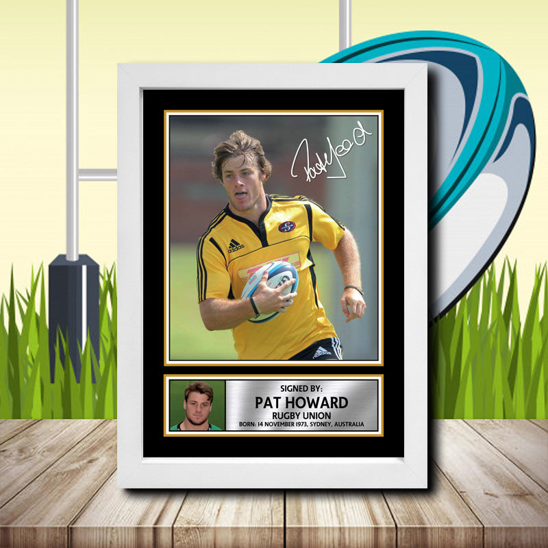 Pat Howard 2 Printed Signature Rugby Star Poster Print Framed Wall Art Gift – Pat Howard 2 Printed Signature Rugby Star Poster Print