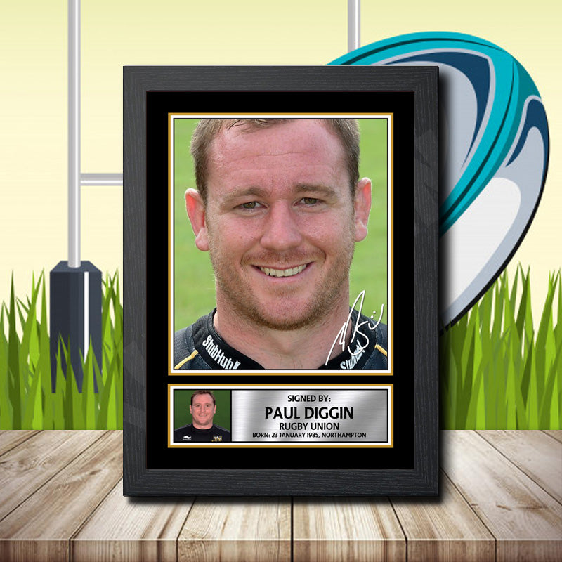 Paul Diggin 1 Printed Signature Rugby Star Poster Print Framed Wall Art Gift – Paul Diggin 1 Printed Signature Rugby Star Poster Print