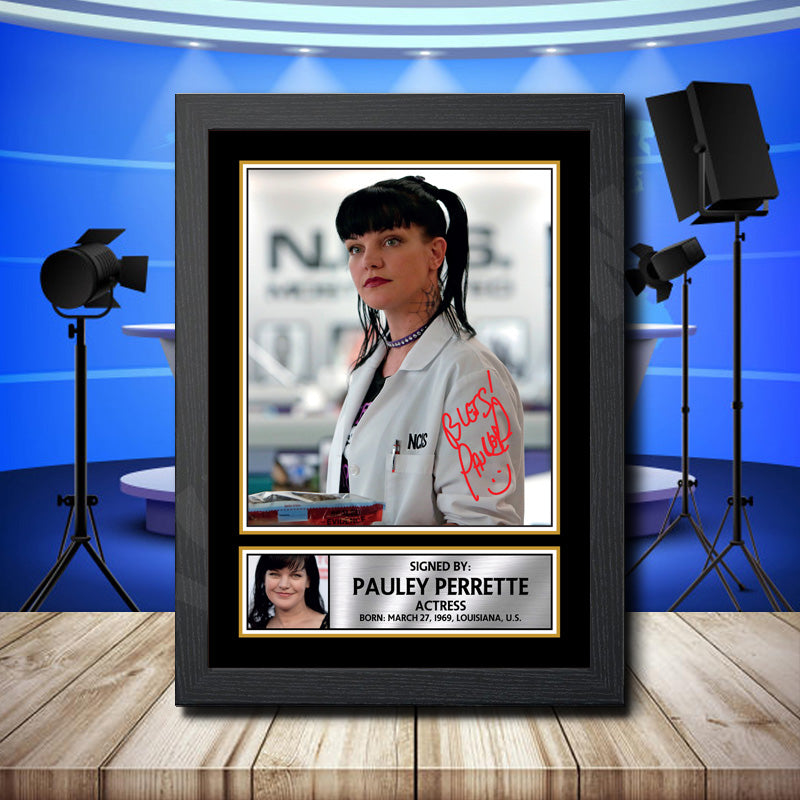 Pauley Perrette 2 Printed Signature Television Star Poster Print Framed Wall Art Gift β Pauley Perrette 2 Printed Signature Television Star Poster Print