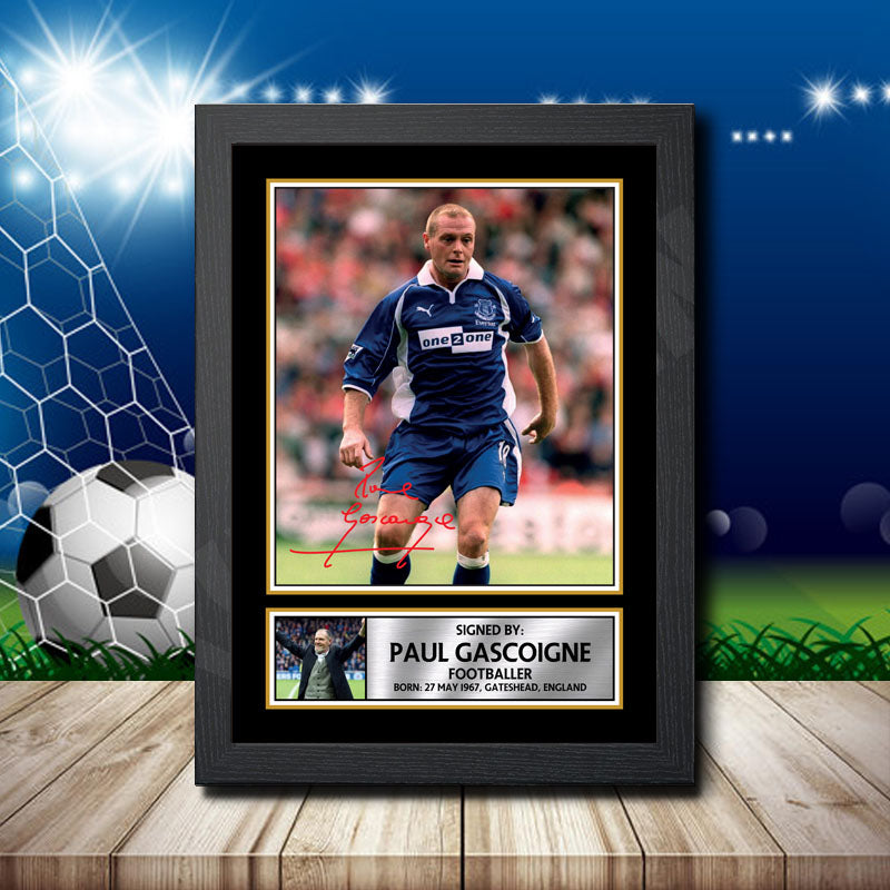 Paul Gascoigne Printed Signature Footballers Star Poster Print Framed Wall Art Gift β Paul Gascoigne Printed Signature Footballers Star Poster Print