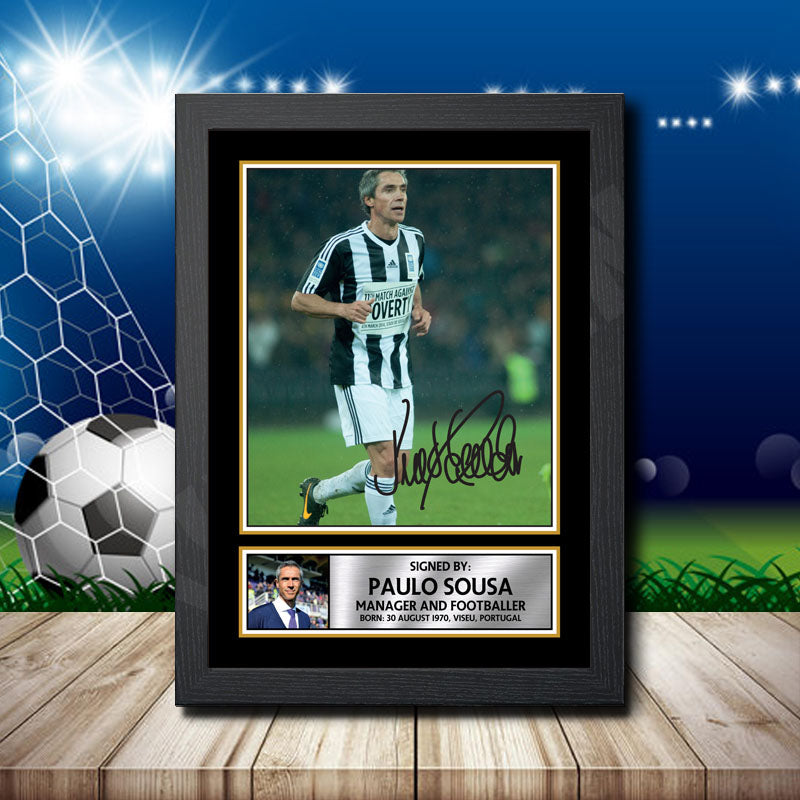 Paulo Sousa 2 Printed Signature Footballers Star Poster Print Framed Wall Art Gift – Paulo Sousa 2 Printed Signature Footballers Star Poster Print
