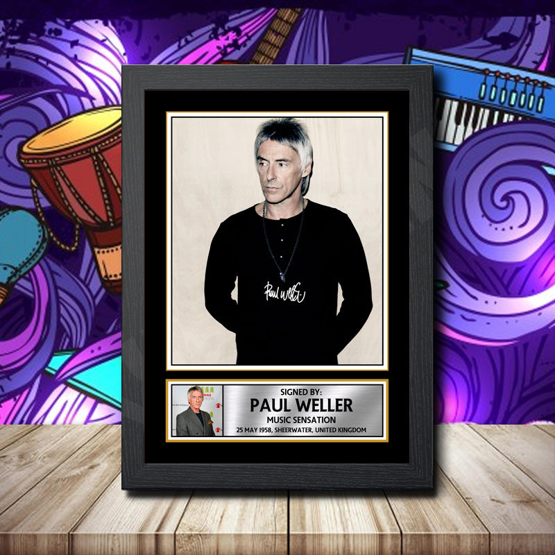 Paul Weller 1 – Printed Signature Music Star Print – Paul Weller 1
