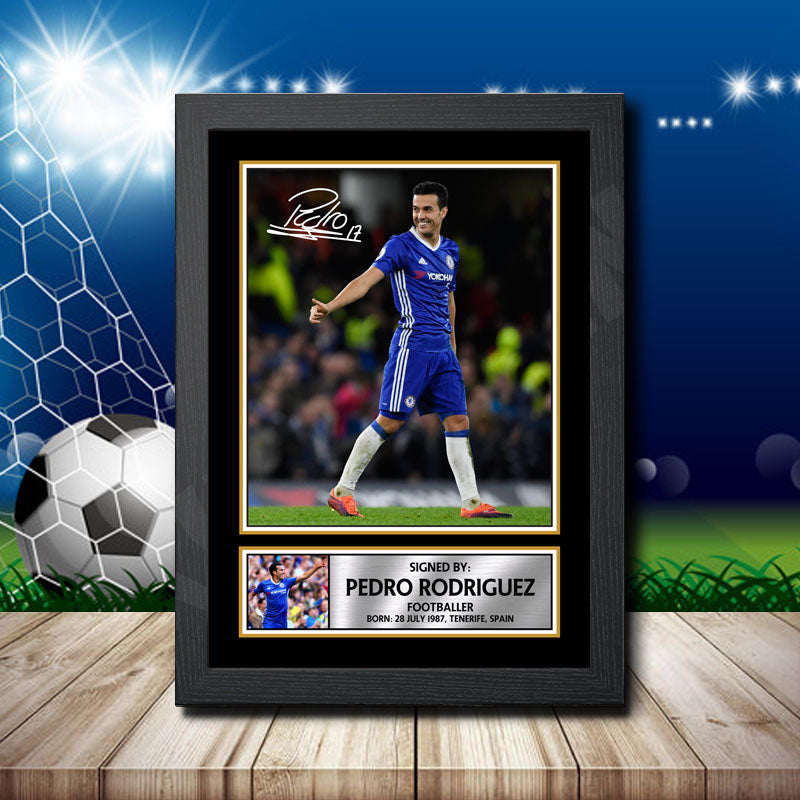 Pedro Rodriguez 2 Printed Signature Footballers Star Poster Print Framed Wall Art Gift β Pedro Rodriguez 2 Printed Signature Footballers Star Poster Print
