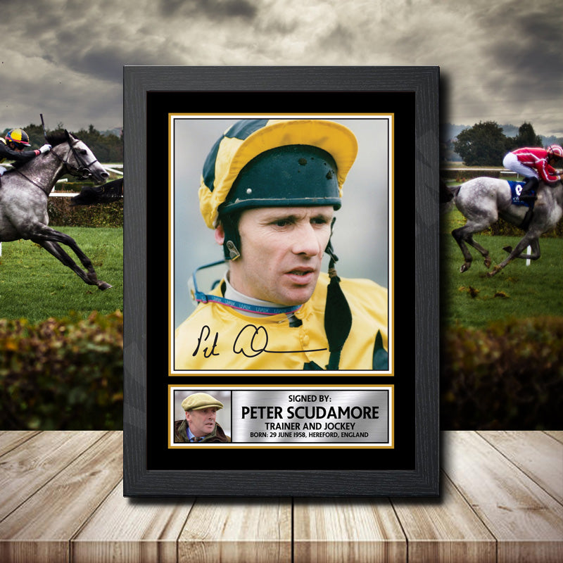 Peter Scudamore Printed Signature Horse-Racing Star Poster Print Framed Wall Art Gift – Peter Scudamore Printed Signature Horse-Racing Star Poster Print