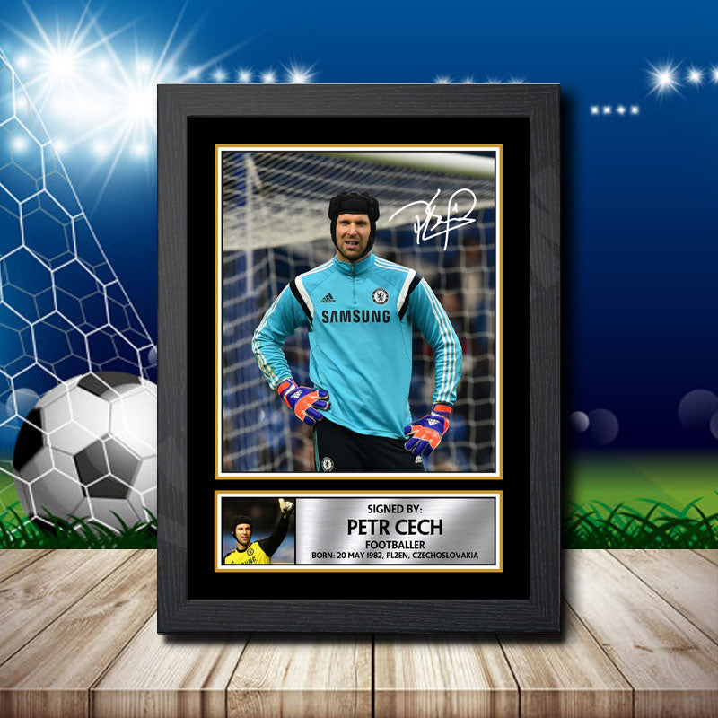 Petr Cech Chelsea Printed Signature Footballers Star Poster Print Framed Wall Art Gift β Petr Cech Chelsea Printed Signature Footballers Star Poster Print