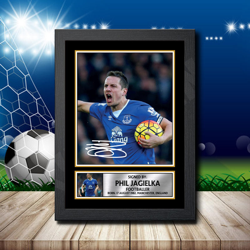 Phil Jagielka 2 Printed Signature Footballers Star Poster Print Framed Wall Art Gift β Phil Jagielka 2 Printed Signature Footballers Star Poster Print