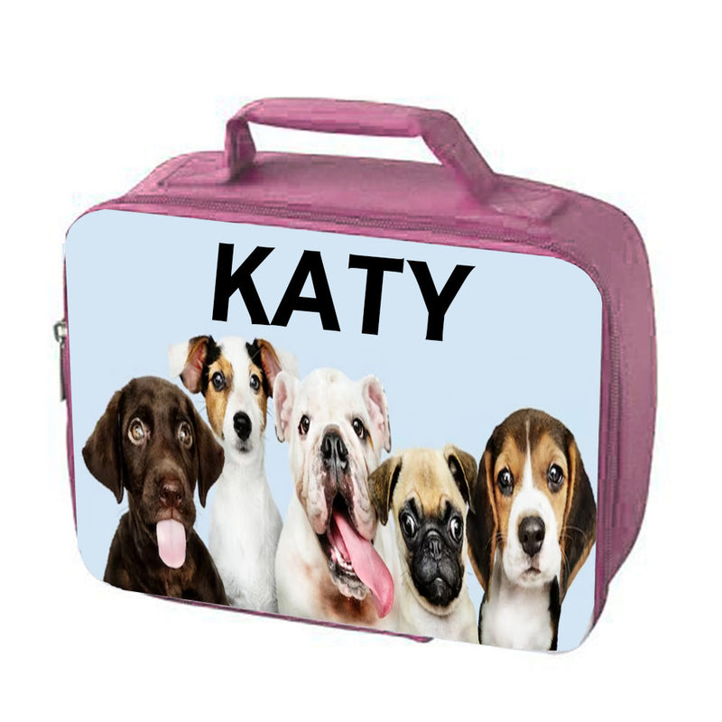 Pink Personalised Custom Image Kids Insulated Lunch Cooler Bag - Any Image Your Image - Back To School - Red Blue Pink Lunch Bag Lunch Box