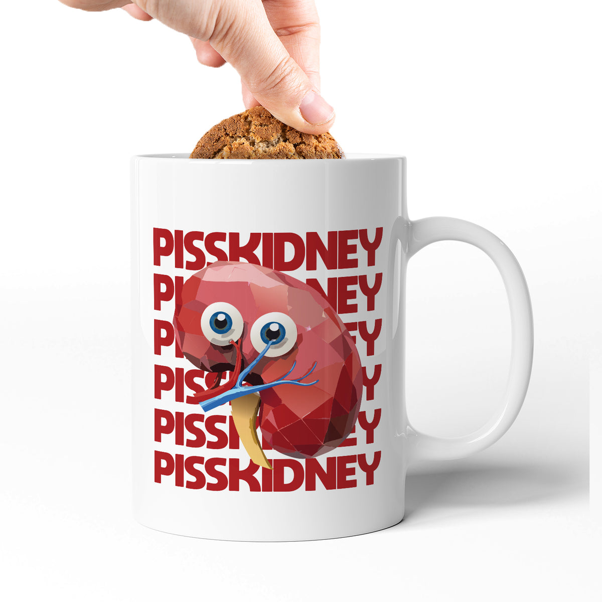 Rude Swear Word Printed Mug Design - P*SSKIDNEY 3 Colours