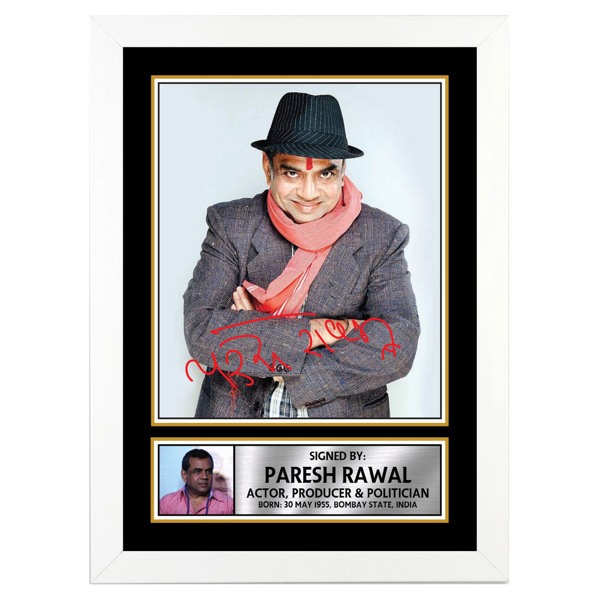 Paresh Rawal M354 Bollywood Printed Signature Poster Print Gift