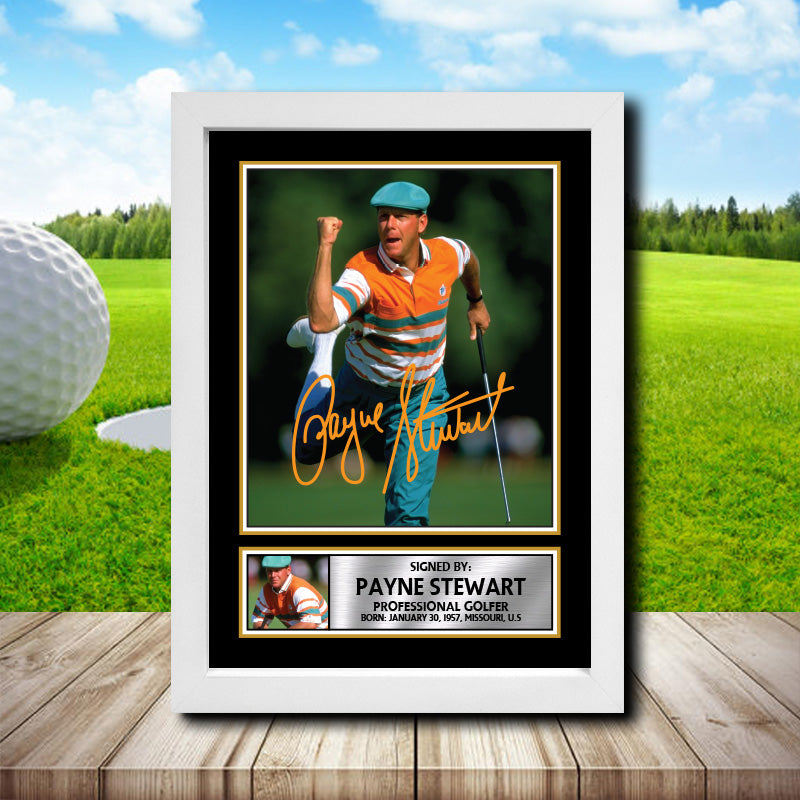 Payne Stewart 2 Golf Printed Signature Poster Print Gift