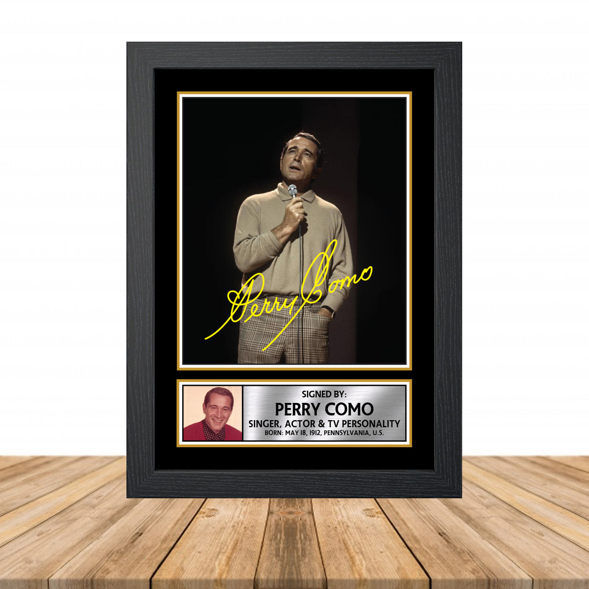 Perry Como M899 Television Printed Signature Poster Print Gift