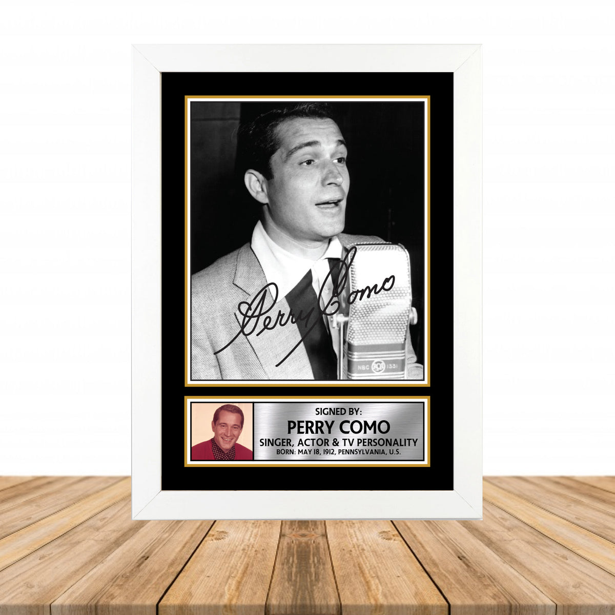 Perry Como M900 Television Printed Signature Poster Print Gift