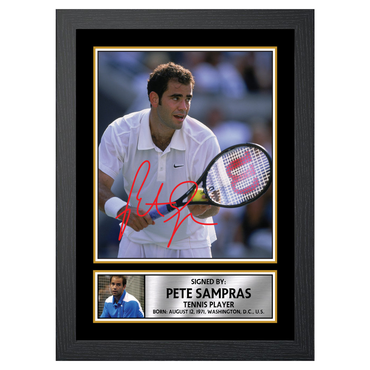 Pete Sampras M623 Tennis Player Printed Signature Poster Print Gift