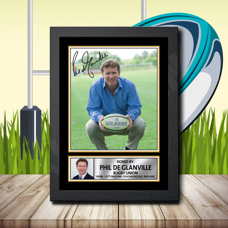 Phil De Glanville 2 Printed Signature Rugby Star Poster Print Framed Wall Art Gift β Phil De Glanville 2 Printed Signature Rugby Star Poster Print
