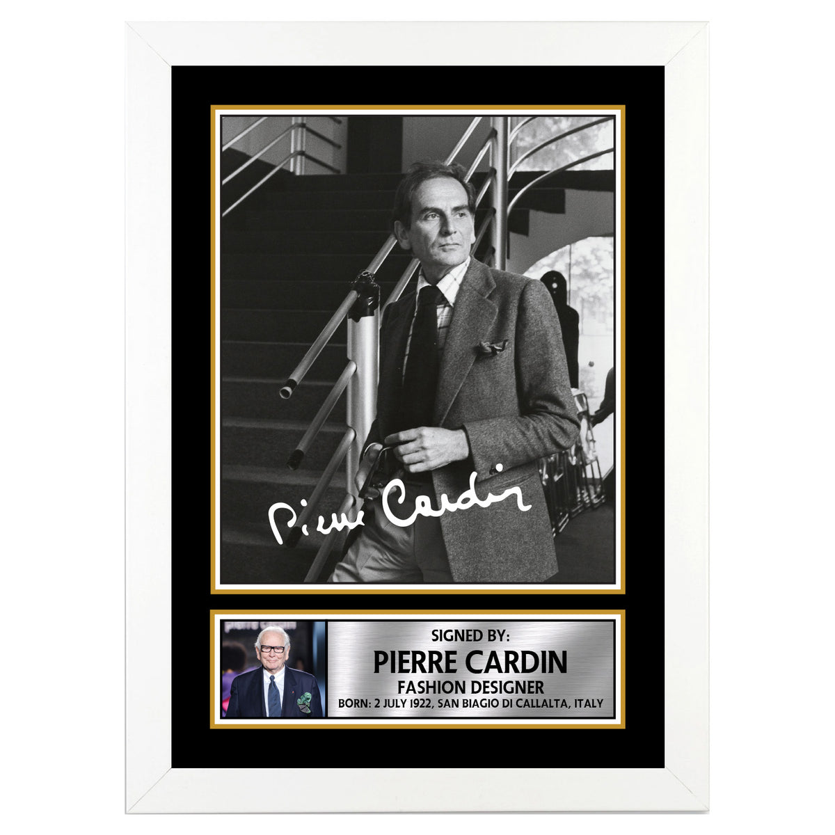 Pierre Cardin 2 Fashion Designer Printed Signature Poster Print Gift