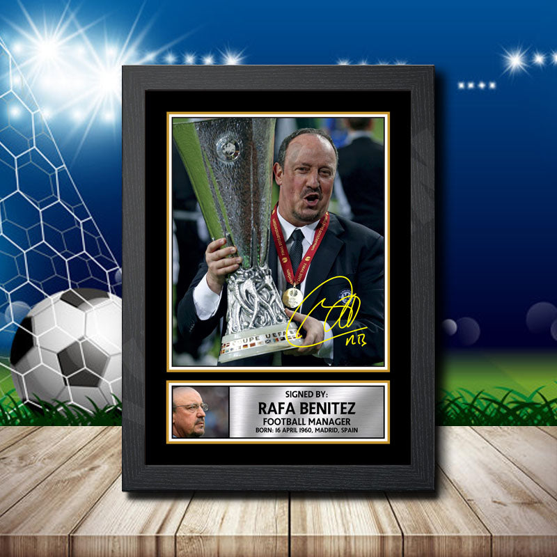 Rafa Benitez 1 Printed Signature Footballers Star Poster Print Framed Wall Art Gift – Rafa Benitez 1 Printed Signature Footballers Star Poster Print