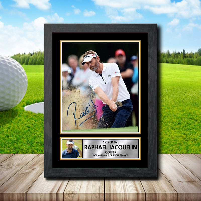 Raphael Jacquelin 2 Printed Signature Golfer Star Poster Print Framed Wall Art Gift β Raphael Jacquelin 2 Printed Signature Golfer Star Poster Print