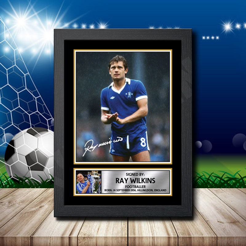 Ray Wilkins 2 Printed Signature Footballers Star Poster Print Framed Wall Art Gift – Ray Wilkins 2 Printed Signature Footballers Star Poster Print