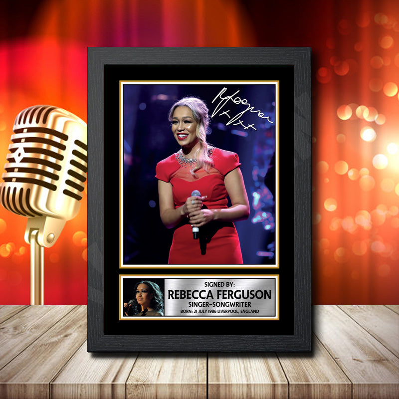 Rebecca Ferguson 2 – Printed Signature Music Star Print – Rebecca Ferguson 2