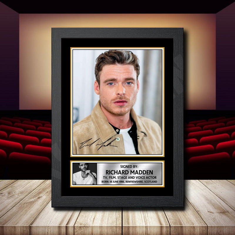 Richard Madden Printed Signature Movie Star Poster Print Framed Wall Art Gift – Richard Madden Printed Signature Movie Star Poster Print