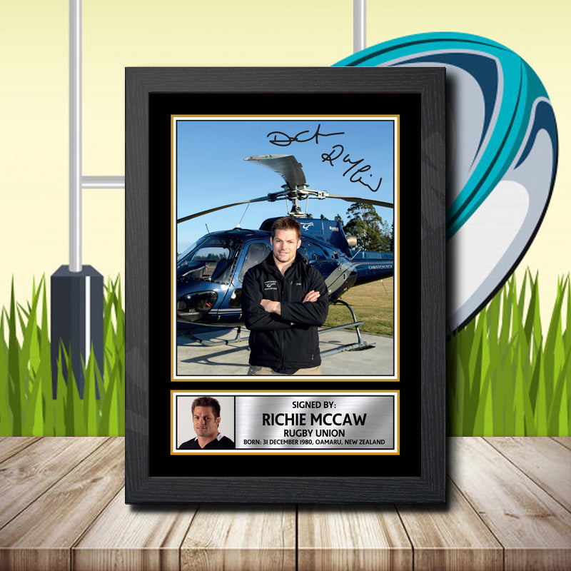 Richie Mccaw 2 Printed Signature Rugby Star Poster Print Framed Wall Art Gift – Richie Mccaw 2 Printed Signature Rugby Star Poster Print