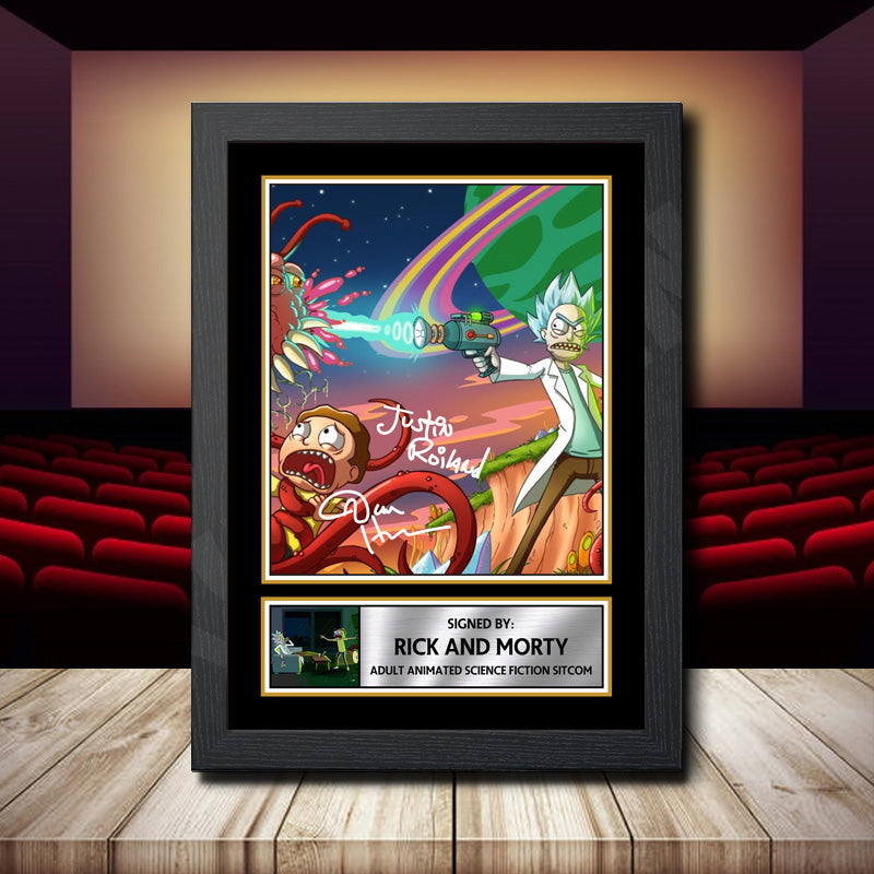 Rick Morty 2 Printed Signature Movie Star Poster Print Framed Wall Art Gift – Rick Morty 2 Printed Signature Movie Star Poster Print