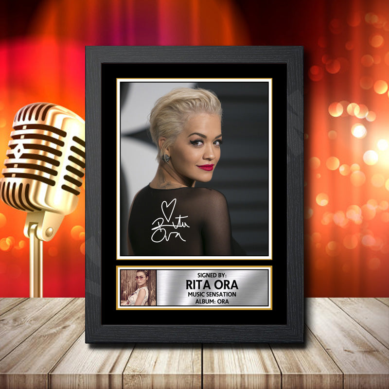 Rita Ora 1 Printed Signature Music Star Poster Print Framed Wall Art Gift – Rita Ora 1 Printed Signature Music Star Poster Print