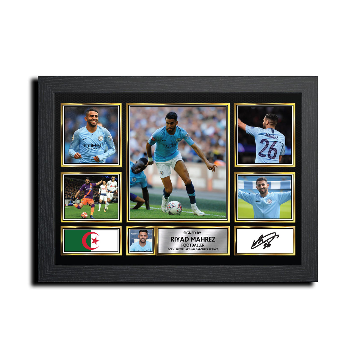 RIYAD MAHREZ Football Gift MC1659 Printed Signature Star Poster Print Wall Art Gift β Riyad Mahrez Football Gift MC1659 Printed Signature Star Poster Print Wall Art
