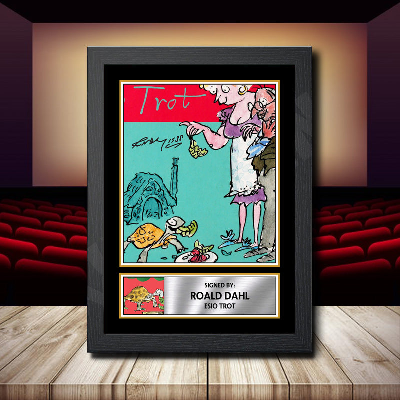 Roald Dahl Esio Trot Printed Signature Movie Star Poster Print Framed Wall Art Gift β Roald Dahl Esio Trot Printed Signature Movie Star Poster Print