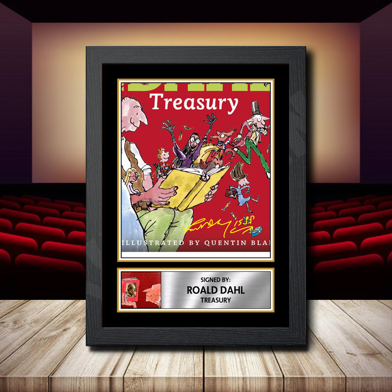 Roald Dahl Treasury Printed Signature Movie Star Poster Print Framed Wall Art Gift β Roald Dahl Treasury Printed Signature Movie Star Poster Print