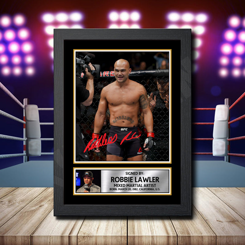Robbie Lawler Printed Signature Ufc Star Poster Print Framed Wall Art Gift – Robbie Lawler Printed Signature Ufc Star Poster Print