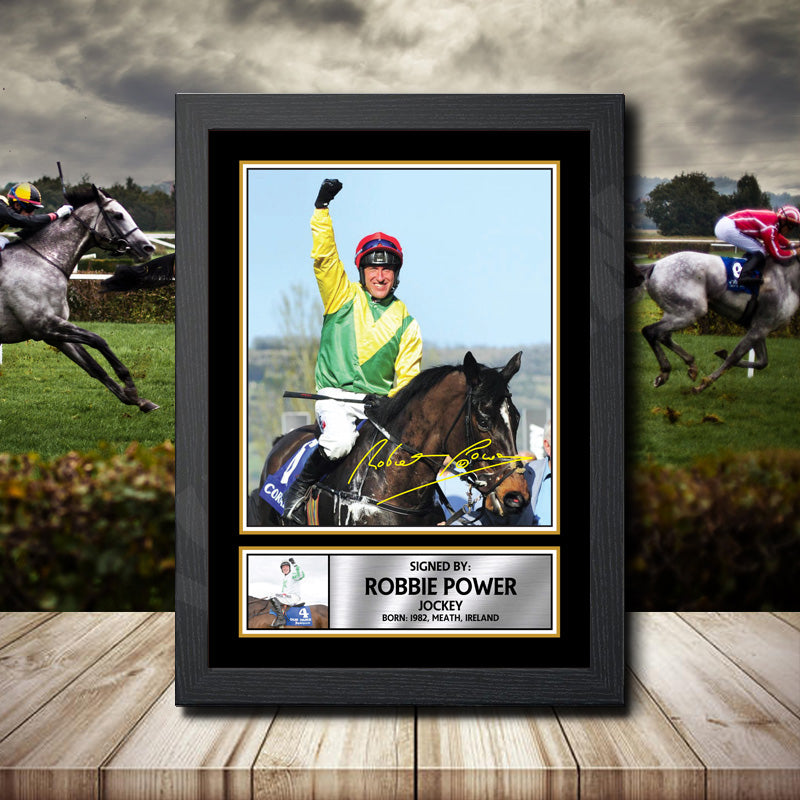 Robert Power 2 Printed Signature Horse-Racing Star Poster Print Framed Wall Art Gift β Robert Power 2 Printed Signature Horse-Racing Star Poster Print