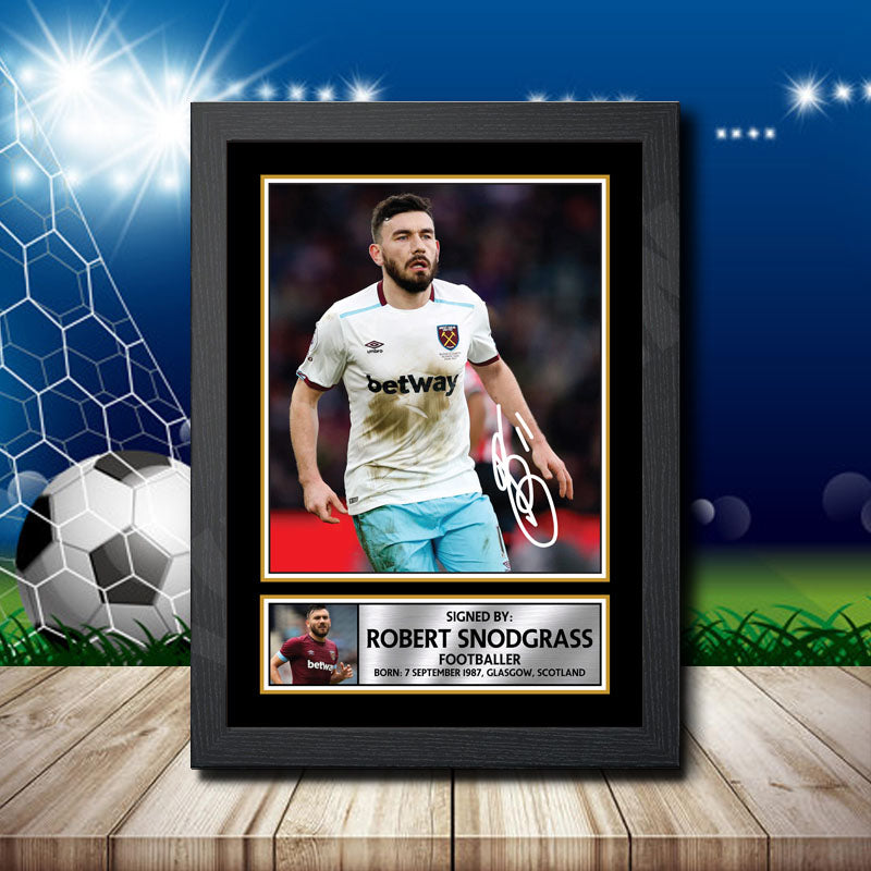 Robert Snodgrass 2 Printed Signature Footballers Star Poster Print Framed Wall Art Gift β Robert Snodgrass 2 Printed Signature Footballers Star Poster Print