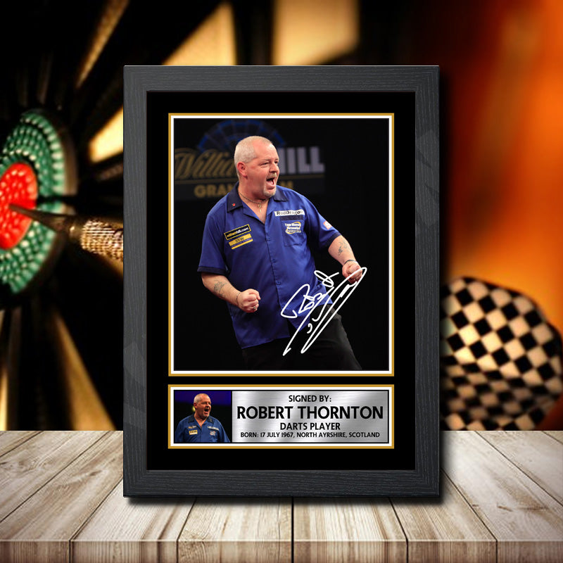 Robert Thornton 2 Printed Signature Darts Star Poster Print Framed Wall Art Gift β Robert Thornton 2 Printed Signature Darts Star Poster Print
