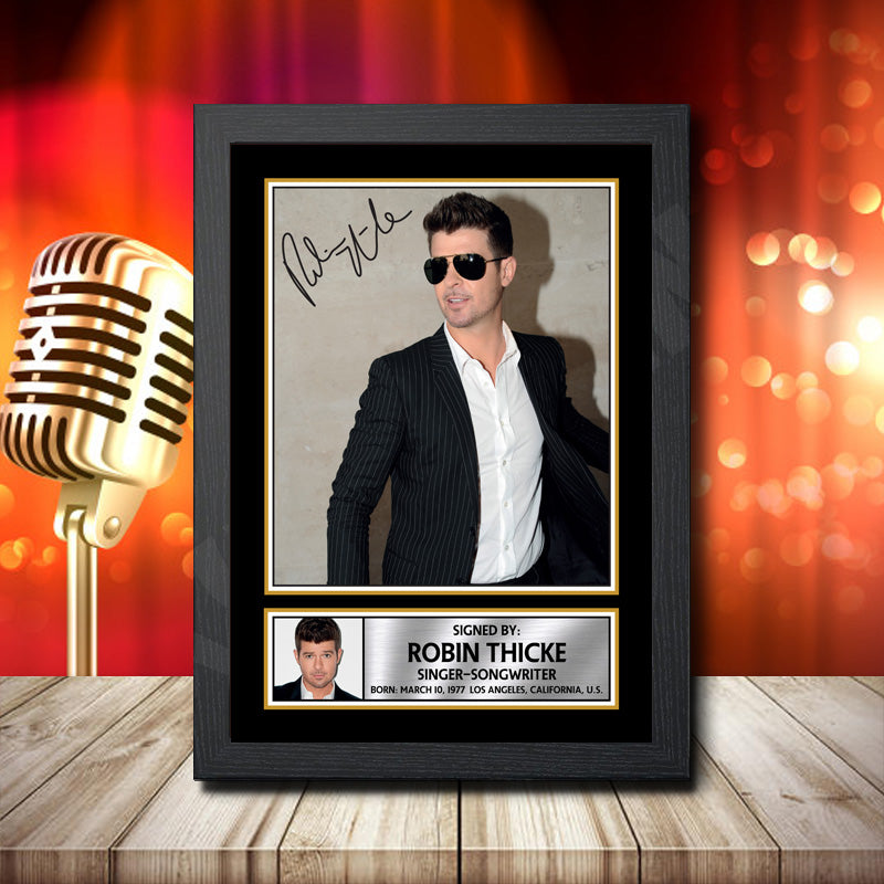 Robin Thicke 1 – Printed Signature Music Star Print – Robin Thicke 1