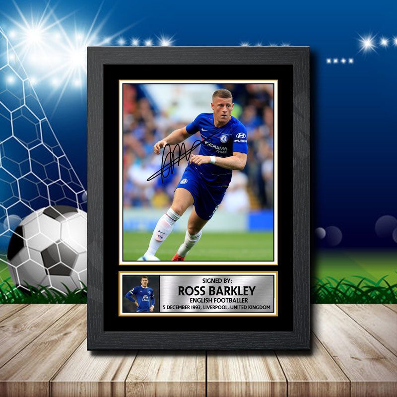 Ross Barkley 1 Printed Signature Footballers Star Poster Print Framed Wall Art Gift β Ross Barkley 1 Printed Signature Footballers Star Poster Print