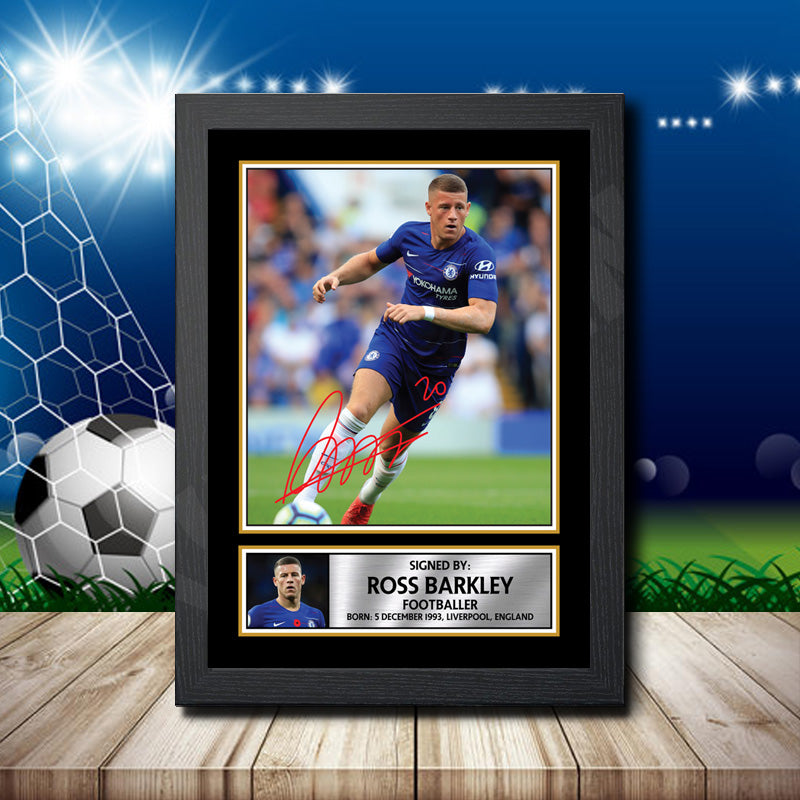 ROSS BARKLEY 2 Footballer Printed Signature Poster Print Gift – Ross Barkley 2 Footballer Printed Signature Poster Print Gift