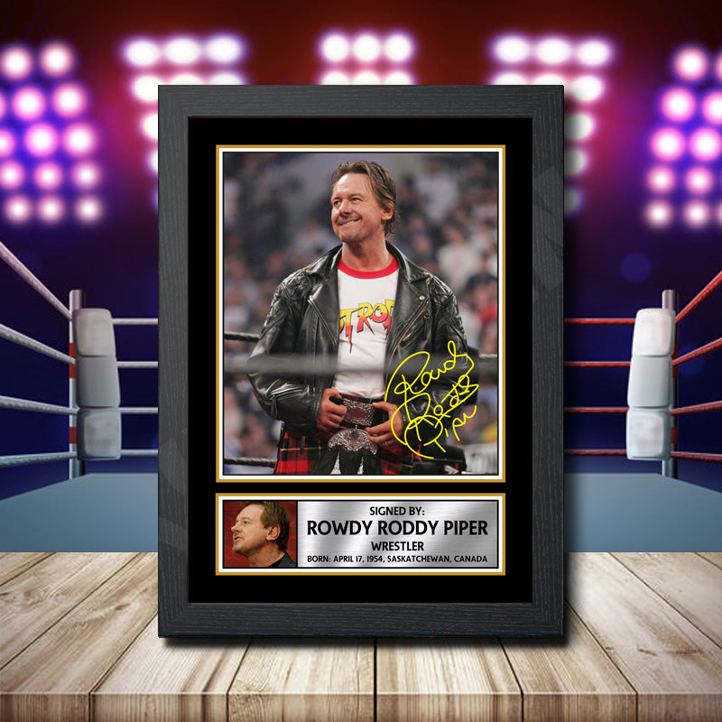 Rowdy Roddy Piper 2 Printed Signature Wwe Star Poster Print Framed Wall Art Gift – Rowdy Roddy Piper 2 Printed Signature Wwe Star Poster Print